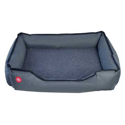 Glovii hunde- og katteseng med varme, vaskbar, GPETB, 45W, 84 x 64 cm, grå
