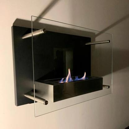 ScandiFlames Nevada biopejs, vægmodel, sort/stål
