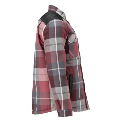 MASCOT CUSTOMIZED flannel skjorte med fiberpelsfor, bordeaux ternet