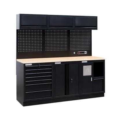 Feistos EOS 11 Blackline værkstedsmodul, stål/træplade, sort, 200 x 204 x 61 cm