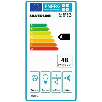 Silverline SL3490 Milano væghængt emhætte, hvid, 70 cm