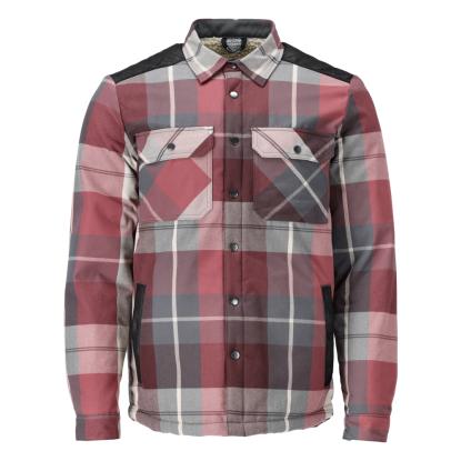 MASCOT CUSTOMIZED flannel skjorte med fiberpelsfor, bordeaux ternet
