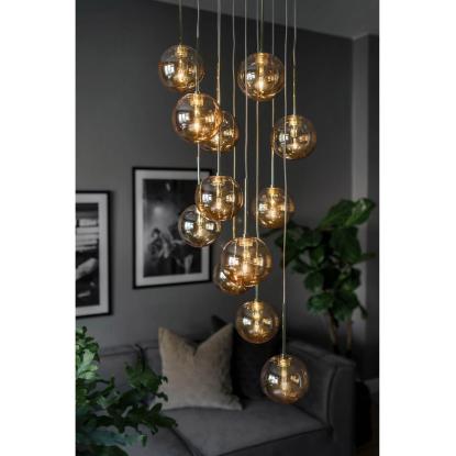 Globen Lighting Skyfall pendel, Ø30 cm, messing