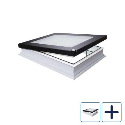 FAKRO DEF DU6 Z-Wave elektrisk fladtagsvindue, 3-lags glas
