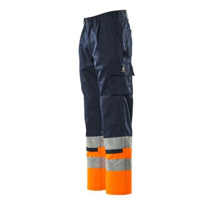 MASCOT SAFE COMPETE Patos arbejdsbukser med knælommer, marine/hi-vis orange