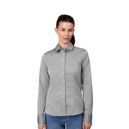 Seven Seas SS720 Fine Twill skjorte, modern, dame, silver grey