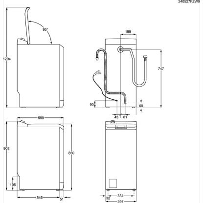 Electrolux 700 SteamCare topbetjent vaskemaskine EW7T673L1L - 7 kg