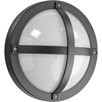 SG Armaturen Solo LED væglampe, Ø27 cm, E27, IP65, KL II, grafitgrå