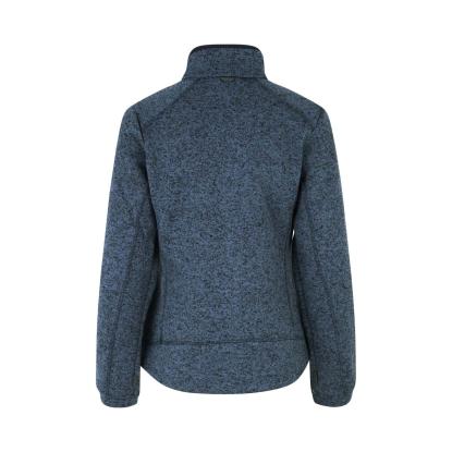 ID 0848 Zip-n-Mix strikfleece cardigan, melange, dame, navy melange