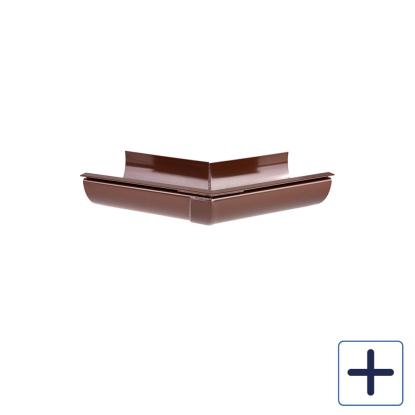 Plastmo udvendig gering, PVC, brun, 45°