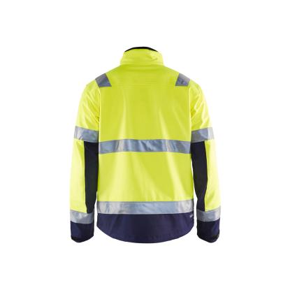 Blåkläder 4900 high vis softshell jakke, hi-vis gul/marineblå