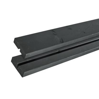 PLUS café plankebænk med ryglæn, sort/nåletræ, 127 cm