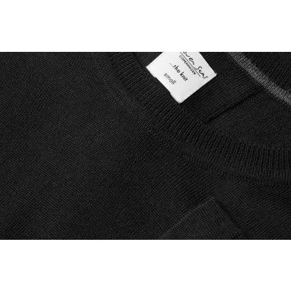 Seven Seas S640 The knit pullover med rund hals, dame, sort