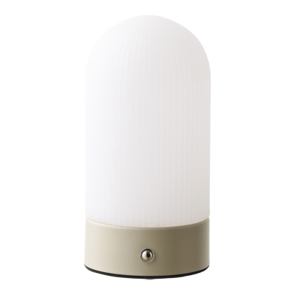 Ashford LED bordlampe, genopladelig, H18 cm, beige/hvid