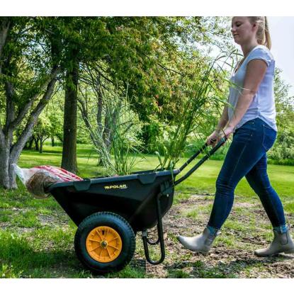 Polar Cub Cart trillebør, plast, sort - 198 liter