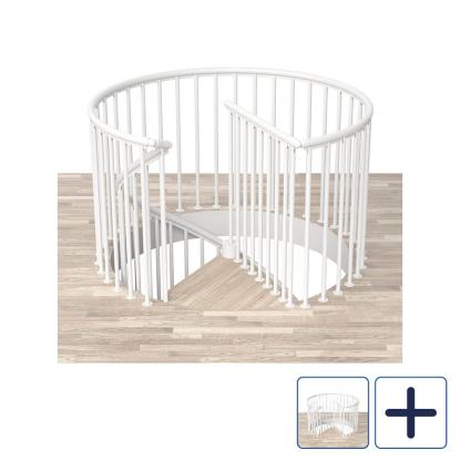 DOLLE CLASSIC spiral/rund reposgelænder, hvid