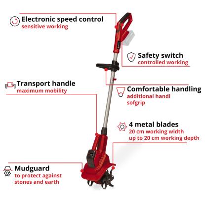 Einhell GE-CR 18/20 Li E-Solo akku fræser, uden batteri og lader