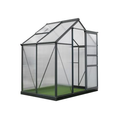 Westmann Flora 64 drivhus, aluminium/polycarbonat, antracitgrå - 2,51 m²