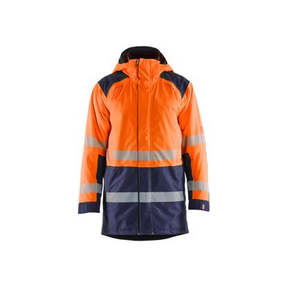 Blåkläder 4457 high vis vinterparkajakke, hi-vis orange/marineblå