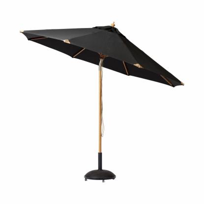 Cinas Pomino parasol, sort, olefin, Ø3,3 meter
