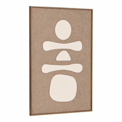 Diva relief vægdekoration No. 1, brun/beige, 50 x 70 cm
