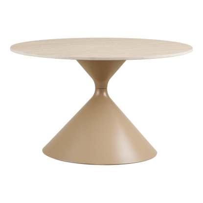 Annecy sofabord med keramisk bordplade, sand, Ø70 cm