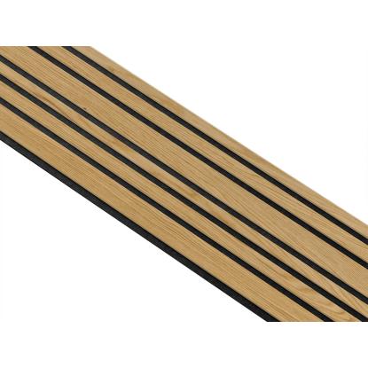 I-Wood Medio+ Mixed akustikpanel, klar olieret, sort filt og lys kerne, egefiner, 16 x 300 mm