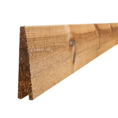 Frøslev FT systemhegn, profil 2258,  dobbeltsidet klink, 32 x 150 x 1800 mm, brunimprægneret fyr