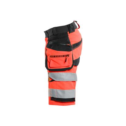 Blåkläder 1120 high vis shorts 4-vejs stretch, hi-vis rød/sort