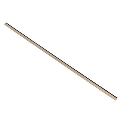 I-Wood afslutningsliste til akustikpanel, hvid olieret, sort filt og sort kerne, egefiner, 17 x 42 mm