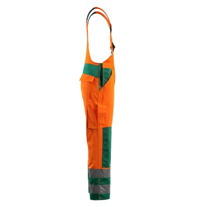 MASCOT SAFE COMPETE Barras overall med knælommer, hi-vis orange/grøn