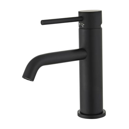 Danbad håndvaskarmatur med push-open bundventil, H18,3 cm, mat sort
