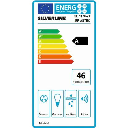 Silverline SL1170 Astec skabsintegreret emhætte, rustfri, 79 cm