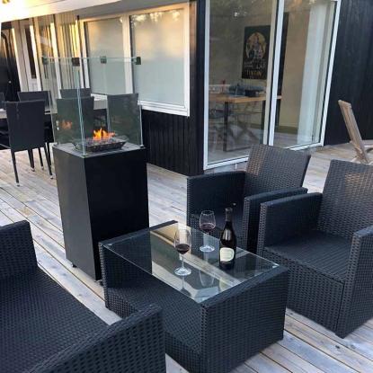 Muztag Malaga terrassevarmer til gas, sort