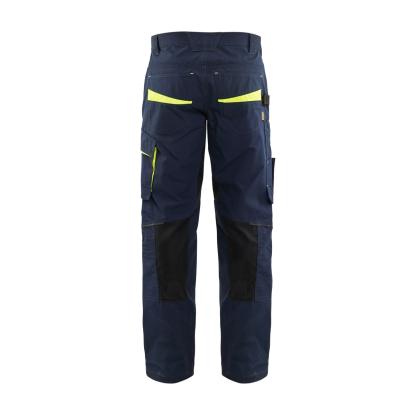 Blåkläder 1495 servicebuks med stretch, mørk marineblå/hi-vis gul