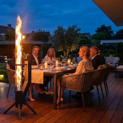 Gardenflare Premium ildrør, sort, H148 cm