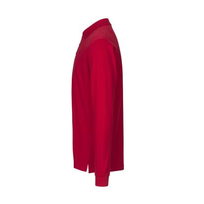 ID 0544 langærmet polishirt med stretch, rød