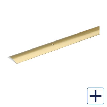 Habo A78 niveauliste med skruehuller, messing