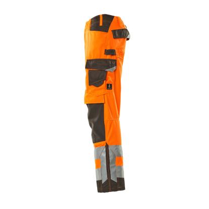 MASCOT SAFE SUPREME arbejdsbukser med knælommer, hi-vis orange/mørk antracit