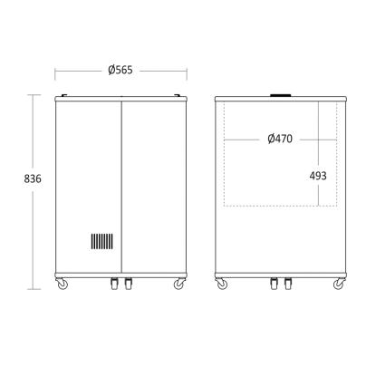 Scandomestic TK 86 BE tøndekøler, 84 liter