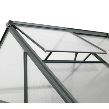 Westmann Flora 64 drivhus, aluminium/polycarbonat, antracitgrå - 2,51 m²