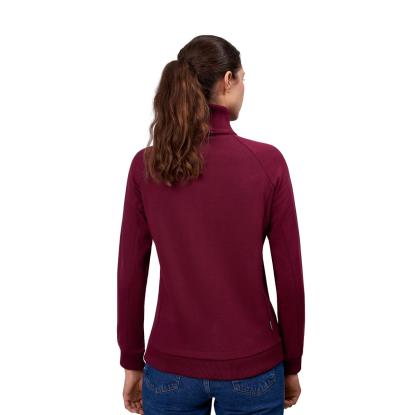 ID 0629 sweat cardigan med lynlås, dame, bordeaux