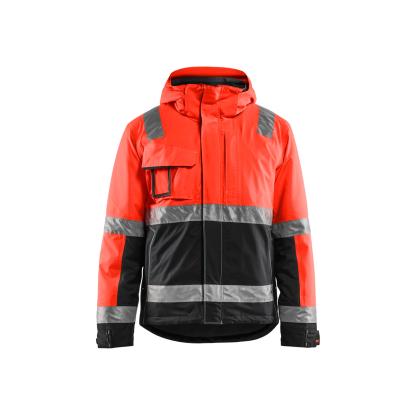Blåkläder 4870 high vis vinterjakke, hi-vis rød/sort