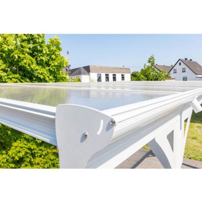 Westmann Helsinki carport, fladt tag, hvid, 232 x 305 x 503 cm - 15 m²