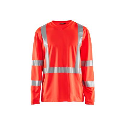 Blåkläder 3383 high vis UV t-shirt lang ærme, hi-vis rød