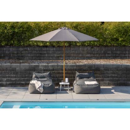 Venture Design IXOS parasol, bøg, grå, Ø300 cm