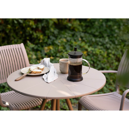 Barletta cafébord, taupe, Ø70 cm