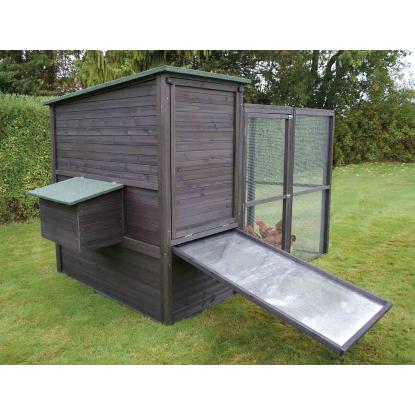 RYOM XL hønsehus, usamlet, sort, 6,2 m³