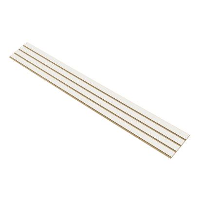 I-Wood Basic 4-lamel akustikpanel, hvidmalet, brun filt og lys kerne, folie, 16 x 300 mm 