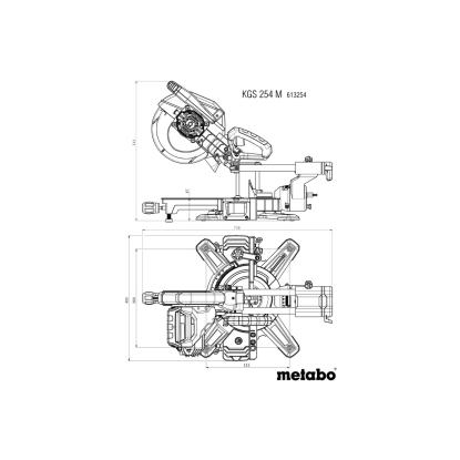 Metabo kap-/geringssav KGS 254 M m/udtræk, 1800 Watt